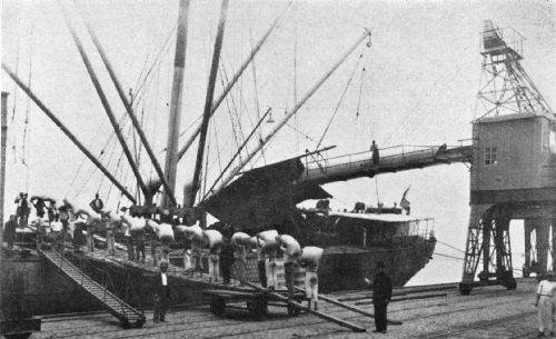 Old and New Methods Employed in Loading Heavy Cargo on the Santa Cecilia