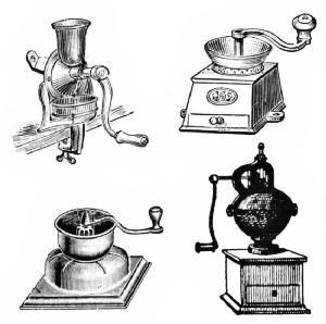 English and French Coffee Grinders