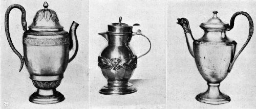 Belgian, Russian, and French Pewter Serving Pots