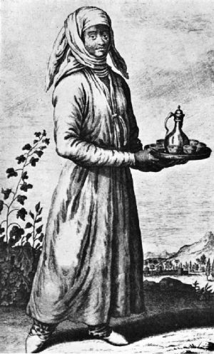 Nubian Slave Girl with Coffee Service, Persia